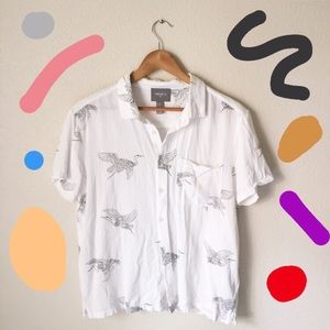 ✰SILKY WHITE PRINTED SHIRT ✰